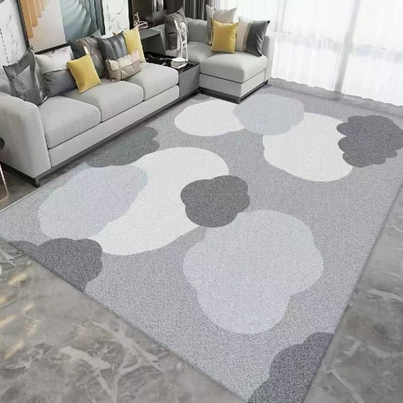 Rug - 32x63" Area Rugs for Living Room Non-Slip Grey Bedroom Rugs Throw Large Modern Trellis Carpet for Entryway Office Kitchen Dining Room Rug Decor