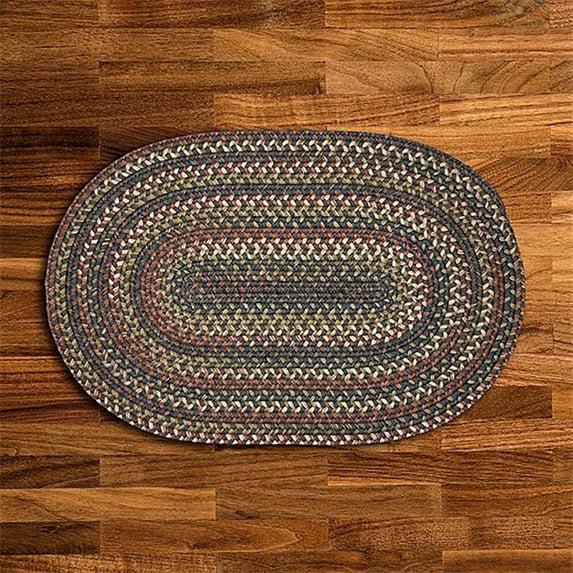 Rug 4 x 4 ft. Cedar Cove Round Braided Rug Gray