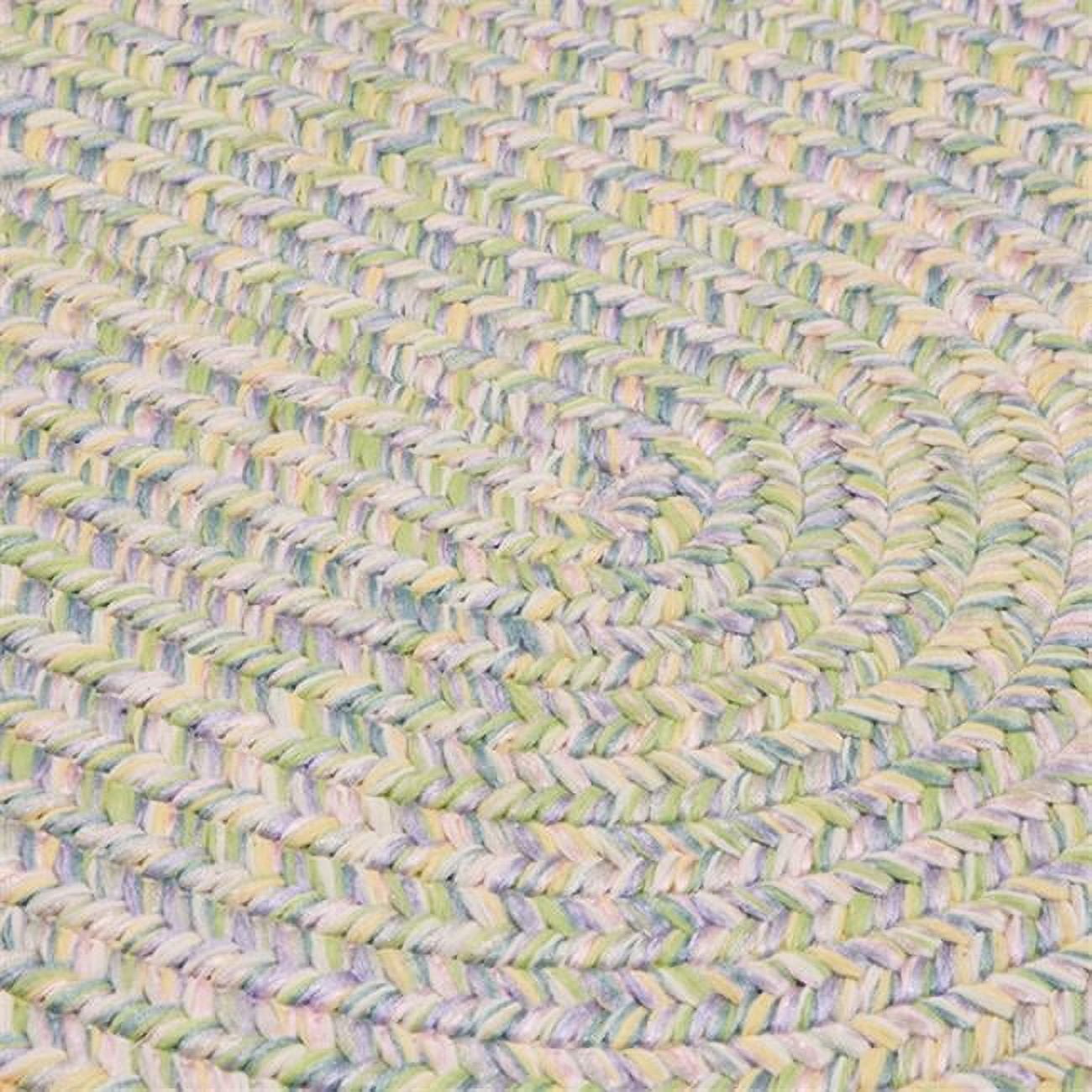 Rug 5 x 8 ft. Kicks Cove Oval Braided Rug Pastel