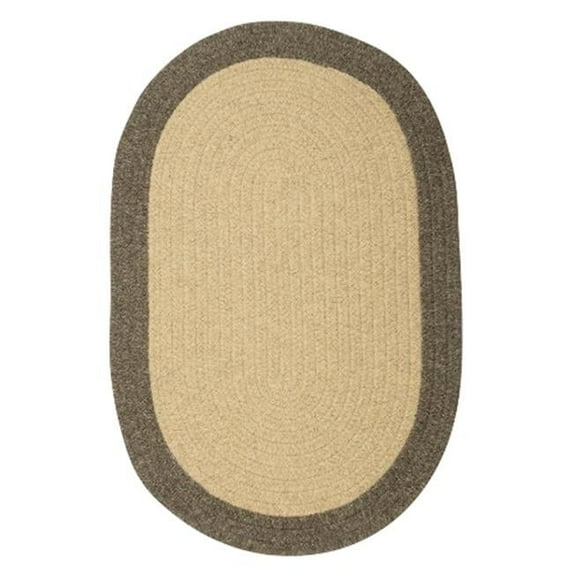Rug 7 x 9 ft. Hudson Oval Braided Rug Beige