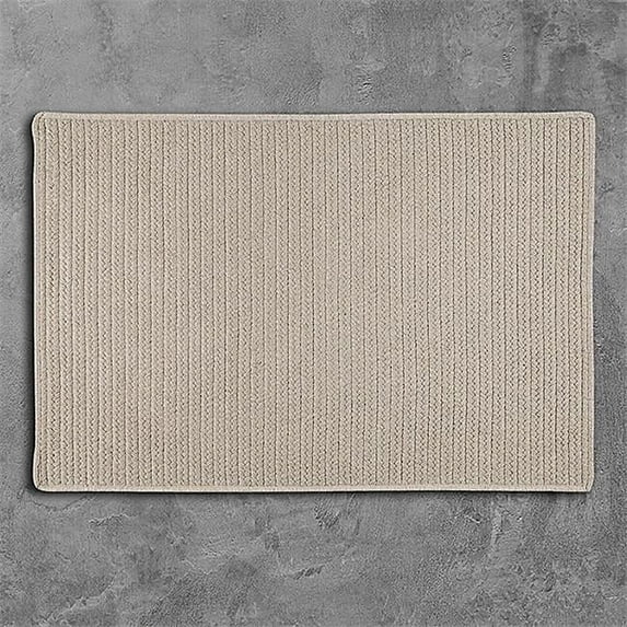 Rug 8 x 10 ft. Sunbrella Solid Braided Rug Ash