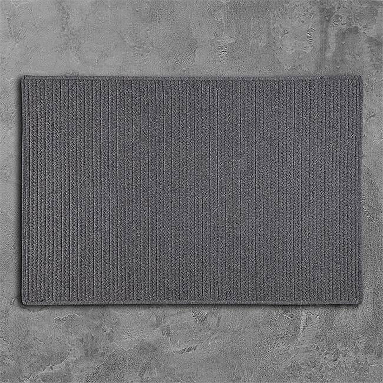 Rug 9 x 12 ft. Sunbrella Solid Braided Rug Granite - Walmart.com