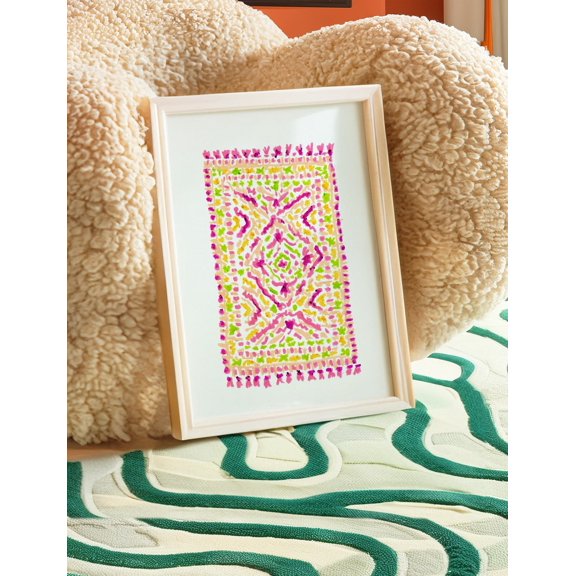 Rug Art Poster Bright Colors for Living Room Giclée on Matte Paper Poster Art Print Home Decor, Stretched Canvas Size 8x12 F03.1.20l762