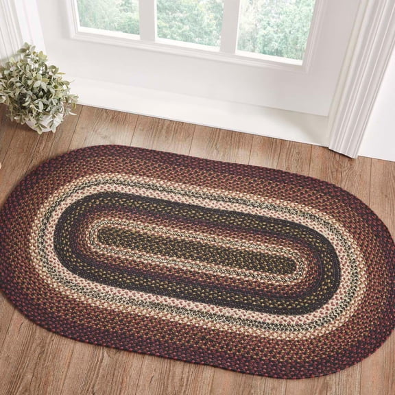 Rug Beckham Jute Country Braided No Slip Pad TCC Brands