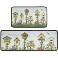 thumbnail image 1 of Rug with Birds Kitchen Mats for Floor 2 Piece, Anti Fatigue Floor Mat for Kitchen, Kitchen Floor Mats for in Front of Sink and Kitchen Matt for Standing for Kitchen Decor 17"X30"+17"X47", 1 of 6