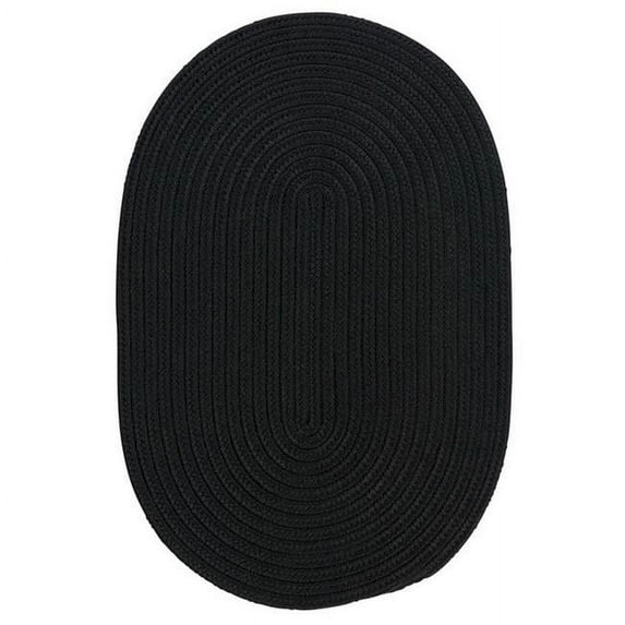 Rug Boca Raton - Black 4 ft. round Braided Rug