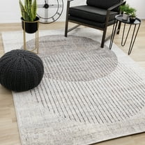 Rug Branch Art Distressed, Geometric Grey Indoor Area Rug - 8' x 11'