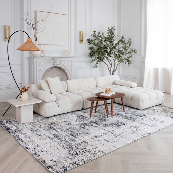 Rug Branch Atlas South-Western Classic Indoor Area Rug, White Beige - 6'x9'
