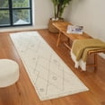 thumbnail image 1 of Rug Branch Casa Boho Abstract Indoor Runner Rug, Beige Cream - 2'x8', 1 of 5