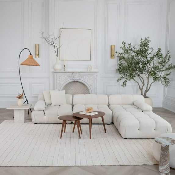 Rug Branch Casa Modern Abstract Indoor Area Rug, Beige Cream - 8'x10'