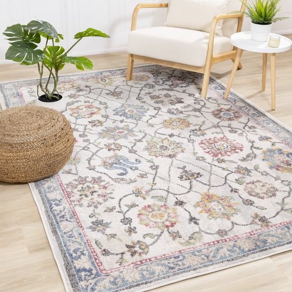 Rug Branch Classic Floral Border Indoor Area Rug - 5' x 8'