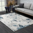 thumbnail image 1 of Rug Branch Contemporary Abstract  Blue Cream Indoor Area Rug - 8x10, 1 of 8