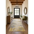 thumbnail image 1 of Rug Branch Contemporary Abstract  Gold Grey Indoor Runner Rug - 2x10, 1 of 5