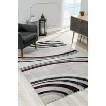 Rug Branch Contemporary Abstract Lines Grey Black Indoor Area Rug - 3x5