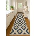 thumbnail image 1 of Rug Branch Contemporary Boho  Blue Grey Indoor Runner Rug - 2x20, 1 of 6