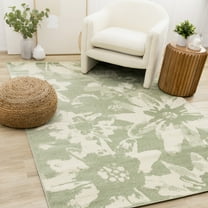 Rug Branch Contemporary Botanical Green Indoor Area Rug - 5' x 8'