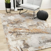 Rug Branch Contemporary Distressed, Organic Grey Indoor Area Rug - 5' x 8'