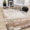 Modern Distressed Rug Rug Branch Contemporary Distressed, Organic, Tonal/Solid White Indoor ...