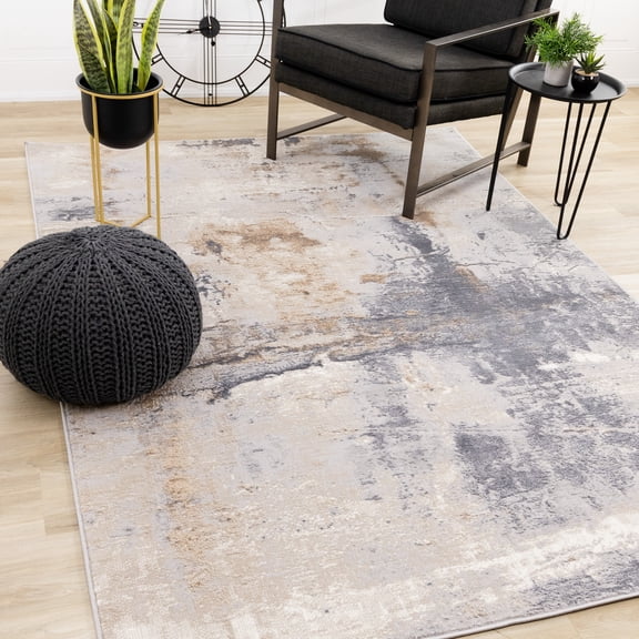 Rug Branch Contemporary Distressed Taupe Indoor Area Rug - 5' x 8'