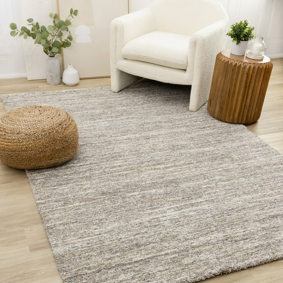 Rug Branch Contemporary Distressed, Tonal/Solid Grey Indoor Area Rug - 8' x 11'