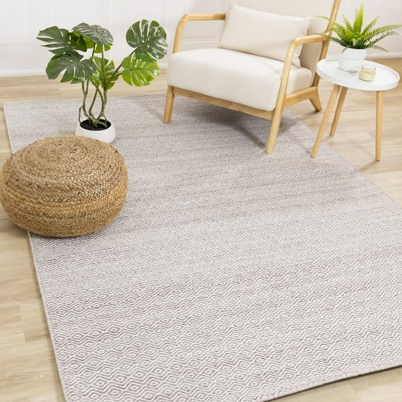 Rug Branch Contemporary Geometric Beige Indoor Area Rug - 5' x 8'