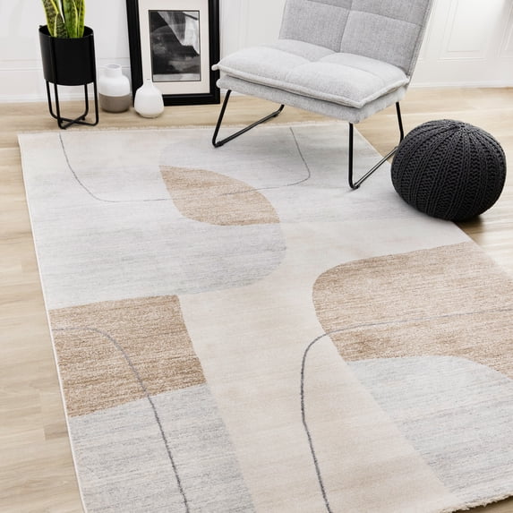 Rug Branch Contemporary Geometric Cream Indoor Area Rug - 8' x 10'