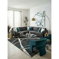 thumbnail image 1 of Rug Branch Contemporary Geometric  Grey Blue Indoor Area Rug - 8x10, 1 of 8