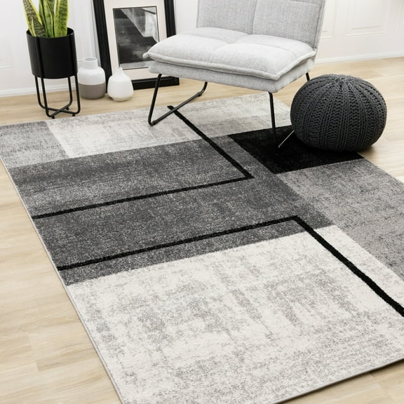 Rug Branch Contemporary Geometric Grey Indoor Area Rug - 8' x 11'