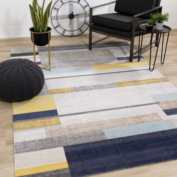 Rug Branch Contemporary Geometric Grey Indoor Area Rug - 8' x 11'