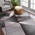 thumbnail image 1 of Rug Branch Contemporary Geometric  Grey Red Red Indoor Area Rug - 6x9, 1 of 8