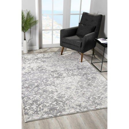 Rug Branch Contemporary Modern Floral Beige Grey Indoor Area Rug - 8x10