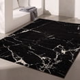 thumbnail image 1 of Rug Branch Contemporary Modern Marble Black White Indoor Area Rug - 5x7, 1 of 8