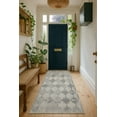 thumbnail image 1 of Rug Branch Contemporary Moroccan  Grey Beige Indoor Runner Rug - 2x15, 1 of 7