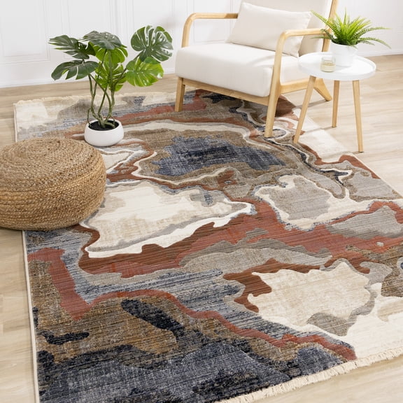 Rug Branch Contemporary Organic Beige Indoor Area Rug - 8' x 10'