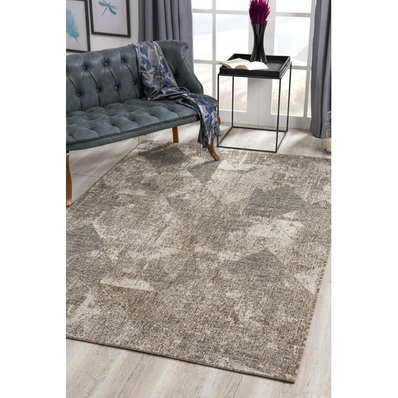 Rug Branch Contemporary Scandinavian Brown Beige Indoor/ Outdoor Area Rug - 8x10