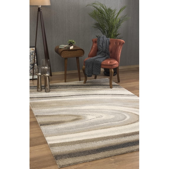 Rug Branch Contemporary Scandinavian Cream Beige Indoor Area Rug - 4x6