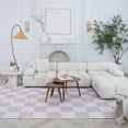 thumbnail image 1 of Rug Branch Eclipse Checkered Beige Brown Indoor Soft Area Rug - 4x6, 1 of 4
