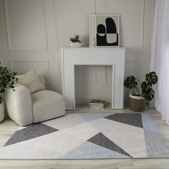 Rug Branch Eclipse Mid-Century Modern Blue Grey Indoor Area Rug - 6x9