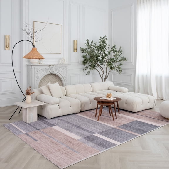 Rug Branch Eclipse Mid-Century Modern Brown Grey Indoor Area Rug - 4x6
