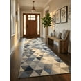 thumbnail image 1 of Rug Branch Havana 2' x 14' (Exact Size: 2'3" x 14') Geometric Indoor Runner Rug, Blue Beige, Coastal - Entryway, Hallway, Bathroom, and Kitchen, 1 of 8