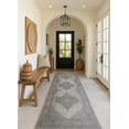 thumbnail image 1 of Rug Branch Havana 2' x 14' (Exact Size: 2'3" x 14') Moroccan Indoor Runner Rug, Grey Beige, South-Western - Entryway, Hallway, Bathroom, and Kitchen, 1 of 5