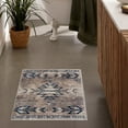 thumbnail image 1 of Rug Branch Havana 2' x 5' (Exact Size: 2'3" x 5') Boho Indoor Doormat Rug, Blue Beige, South-Western - Doorway, Bedroom, and Kitchen, Accent Rug, 1 of 6