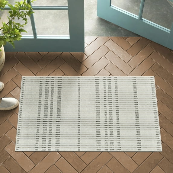 Rug Branch Maise Modern Abstract Indoor Doormat Rug, Cream Beige - 3'x5'