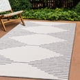 thumbnail image 1 of Rug Branch Mid-Century Geometric, Stripes Grey Indoor Area Rug - 5' x 8', 1 of 8