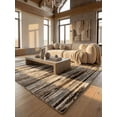 thumbnail image 1 of Rug Branch Modern Abstract Camo Brown Beige Indoor Area Rug - 6x9, 1 of 8