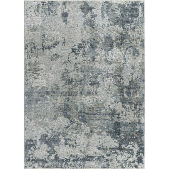 Rug Branch Modern Abstract Coastal Blue Grey Indoor Area Rug - 5x7