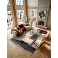 thumbnail image 1 of Rug Branch Modern Abstract  Grey Red Indoor Area Rug - 8x10, 1 of 6