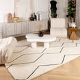 thumbnail image 1 of Rug Branch Modern Boho Hand-Tufted Beige Black Indoor Area Rug - 8x10, 1 of 7