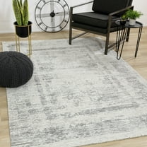 Rug Branch Modern Border Grey Indoor Area Rug - 5' x 8'