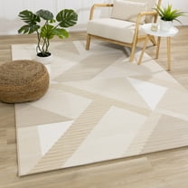 Rug Branch Modern Geometric Beige Indoor Area Rug - 5' x 8'